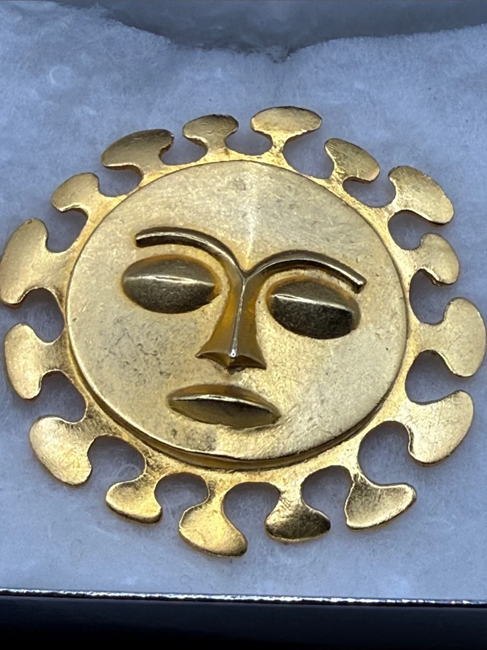 Vintage unsigned Maxine Denker huge celestial sun brooch pin pendant Nordstrom